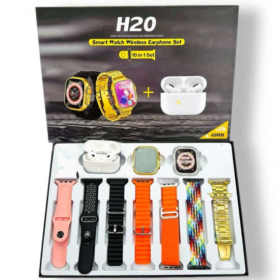 Gold Smartwatch Ultra (Luxury Edition with Stainless Steel Link Bracelet)