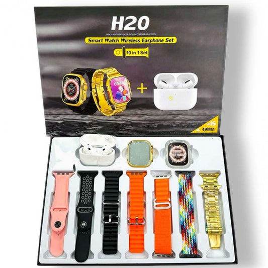 Gold Smartwatch Ultra (Luxury Edition with Stainless Steel Link Bracelet)