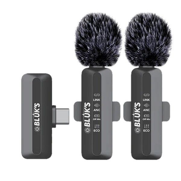 BLUK'S BX-116 2.4G Dual Wireless Lavalier Microphone System