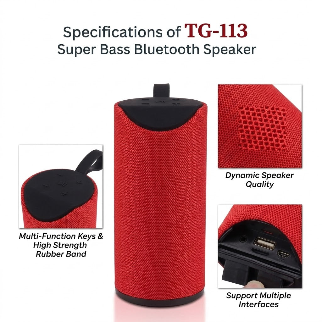 TG-113 Super Bass Wireless Bluetooth Speaker